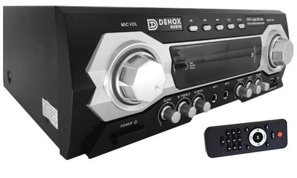 Denox DXV-LOGIC 802 120W/4 ohm Stereo Amfi + Kablosuz El Mikrofonu