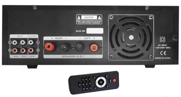 Denox DXV-LOGIC 802 120W/4 ohm Stereo Amfi + Kablosuz El Mikrofonu