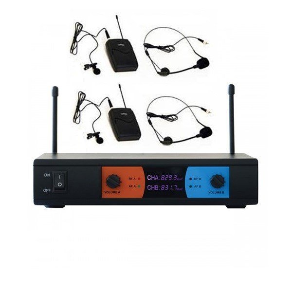 Spekon Vocal 10 UHF ikili Yaka ve Headset Kablosuz Mikrofonlar