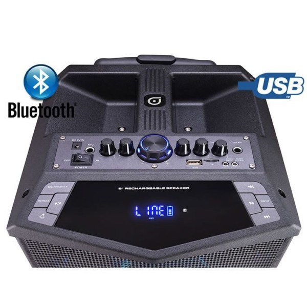 Oyılıty DK-15 400 Watt Bluetooth Şarjlı Taşınabilir Hoparlör + Çift El Mikrofonu