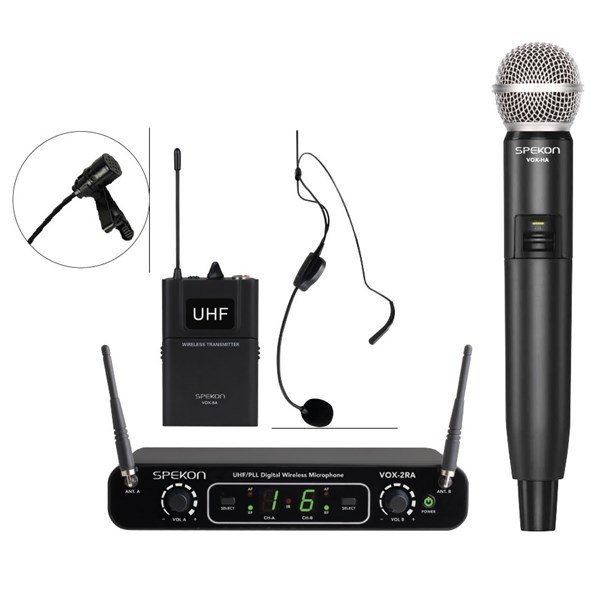 Spekon VOX-2RA + VOX-HA + VOX-BA El + Yaka + Headset Mikrofon Seti