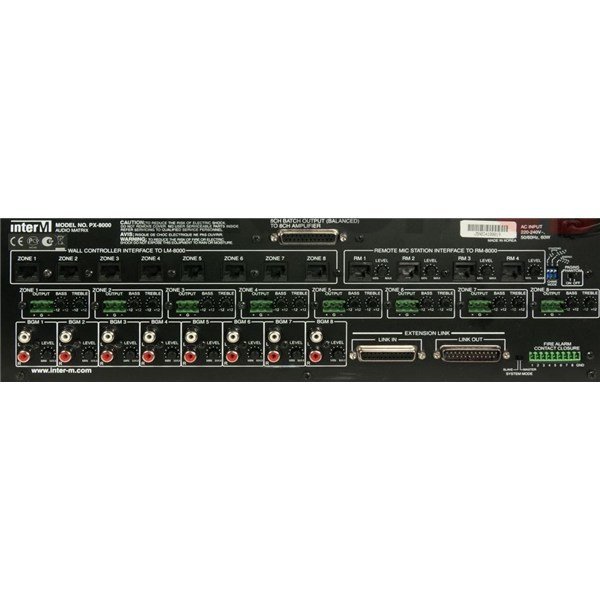 Inter-m PX 8000 8x8 Ses Matrix Kontrol Unitesi