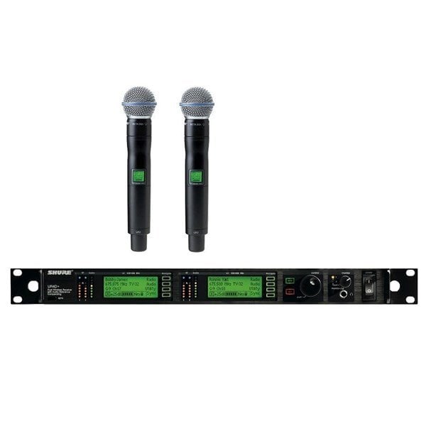 Shure UR4D+/SM58 Çift El Telsiz Mikrofon Seti