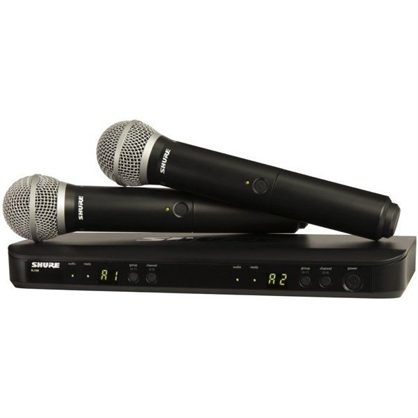 Shure  BLX288E/PG58 Çift El Telsiz Mikrofon Seti