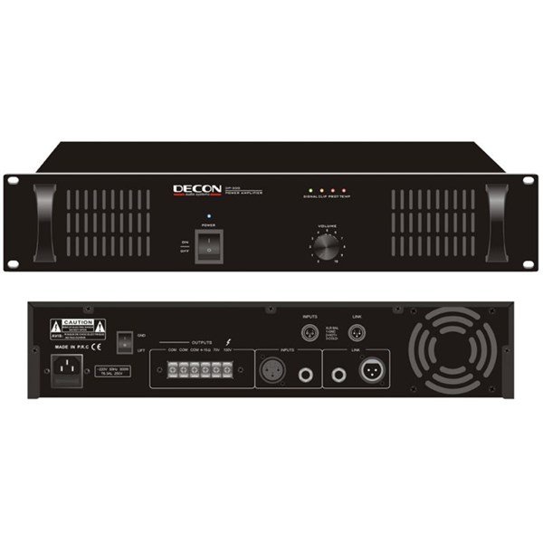 Decon DP 300 - 300W 70/100V 4-16 ohm Power Amplifikatör