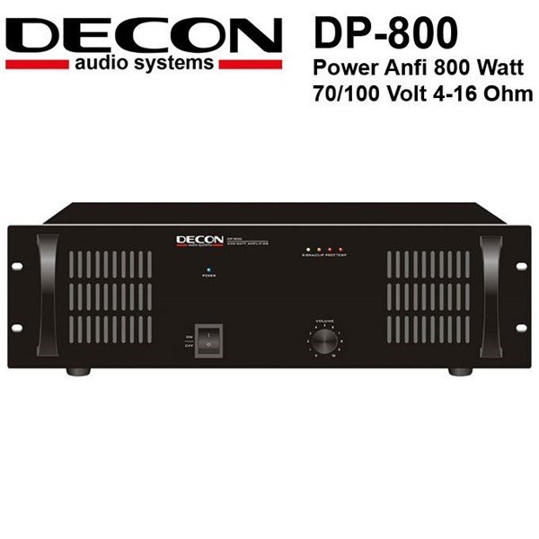 Decon DP 800 - 800W 70/100V 4-16 Ohm Power Anfi