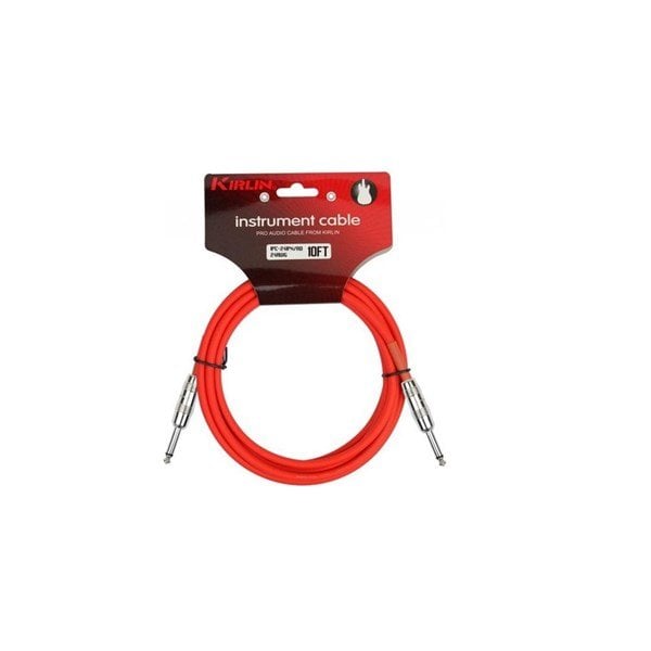 Kirlin Iw-241PRG/Rd- 3 Metre Enstrüman Gitar Kablosu Kırmızı