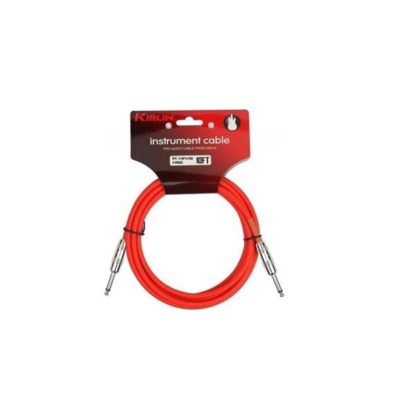 Kirlin Iw-241PRG/Rd- 3 Metre Enstrüman Gitar Kablosu Kırmızı