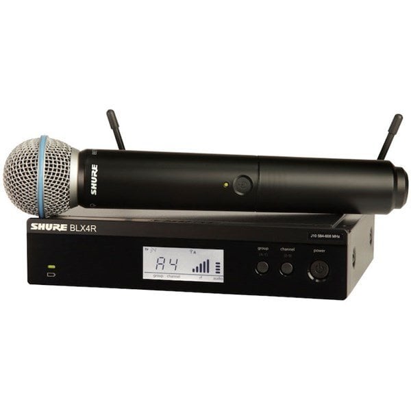 Shure BLX24RE/B58 Beta58 Rack Tipi Telsiz El Mikrofon Seti