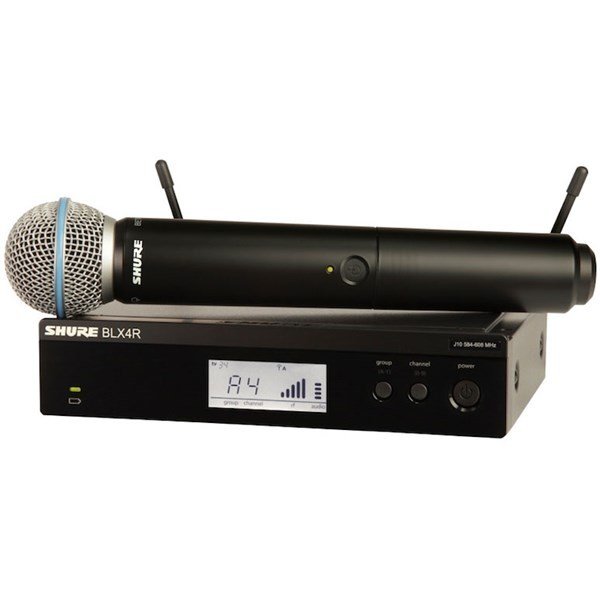 Shure BLX24RE/B58 Beta58 Rack Tipi Telsiz El Mikrofon Seti