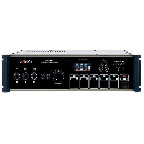 Aneka ANK 5215 250 W 100V 5 Bölge Seçicili Müzik Anons Power Mikser