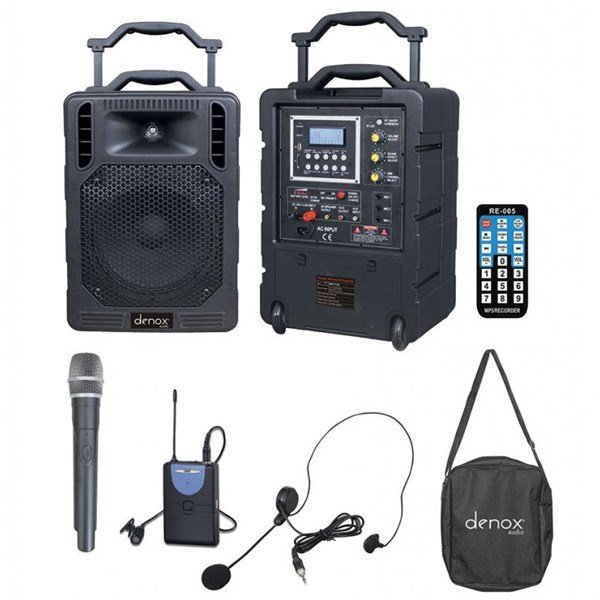 Denox DN P1150 - 10 inç 150W Portatif Ses Sistemi (El+HeadSet Mic)