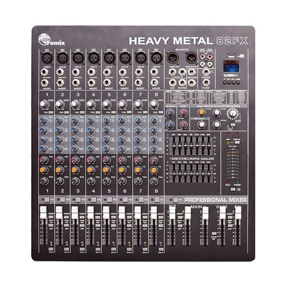 Fomix HM 82FX - 8 Mono 1 Stereo, Efektli, Usb/Mp3 Player, Deck Mikser