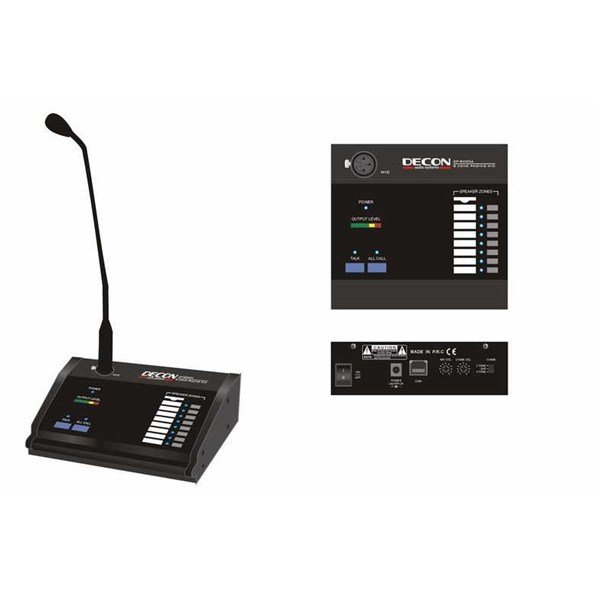 Decon DP 8000A 8 Bölgeli Anons Mikrofon Konsolu