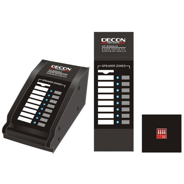 Decon DP 8000AE 8 Bölgeli Anons Mikrofon Konsolu Genişleme Ünitesi