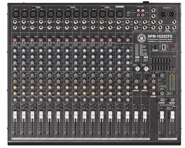 Topp Pro DPM-1622CFX 16 Kanal 2x500W Efektli Power Mikser