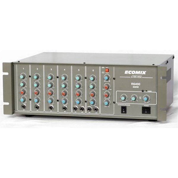 Atak Ecomıx R6400 T - 6 Kanal 300 Watt 100V Eko Reverb Power Mikser