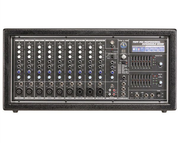 Topp Pro TPM 9.1000+TAC-MP3-T 14 Kanal 2000W 4 ohm Power Mikser