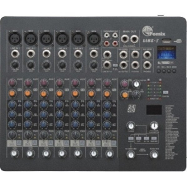 Fomix LIKE 8 - 6 Mono 1 Stereo Kanal, Efekt, USB/Mp3, Ses Mikseri