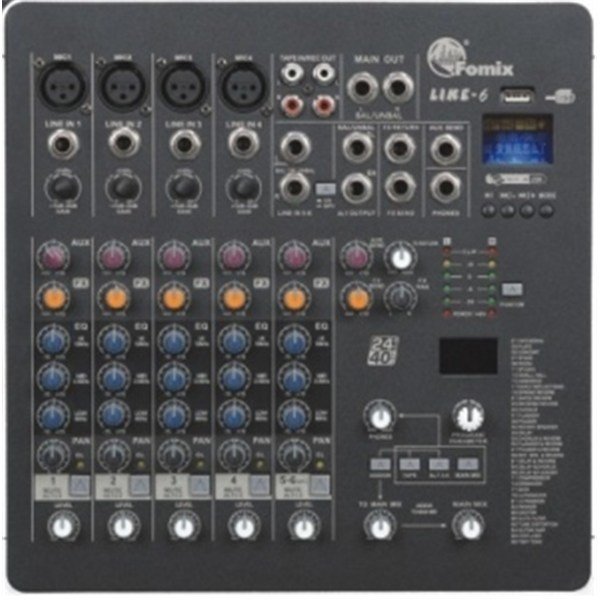 Fomix LIKE 6 - 4 Mono ,2 Stereo Kanal, Usb/Mp3 , Ses Mikseri