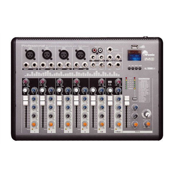 Fomix IM 8 - 4 Mono 2 Stereo Kanal,Efekt, Usb/Mp3 Deck Mikser