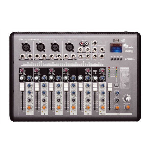 Fomix IM 8 - 4 Mono 2 Stereo Kanal,Efekt, Usb/Mp3 Deck Mikser