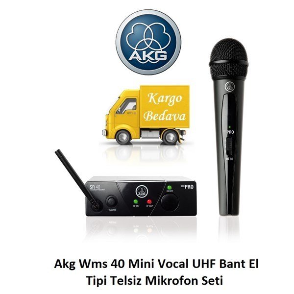 Akg Wms 40 Mini Vocal UHF Bant El Tipi Telsiz Mikrofon Seti