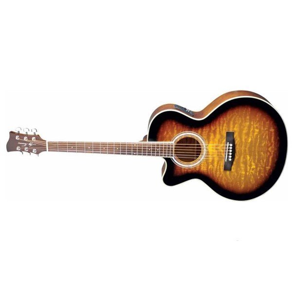 Jay Turser JTA 424 QCET LH TSB Solak Elektro Akustik Gitar