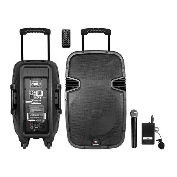 Westa WAP 15502ET 300 Watt 15 inch Taşınabilir Ses Sistemi EL + YAKA