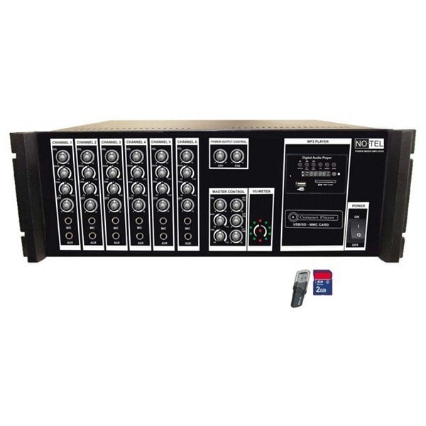 Notel NOT A 2200BTR Reverbli USB Girişli Amfili Mikser 2x200W/100V