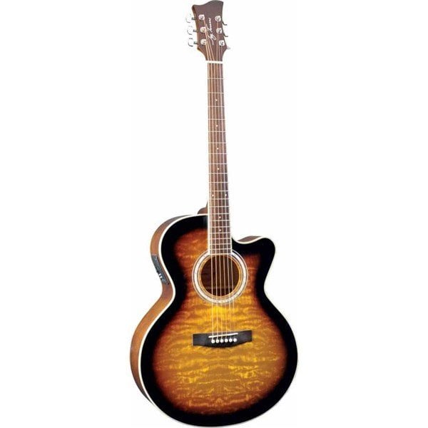 Jay Turser JTA 424QCET TSB Elektro Akustik Gitar