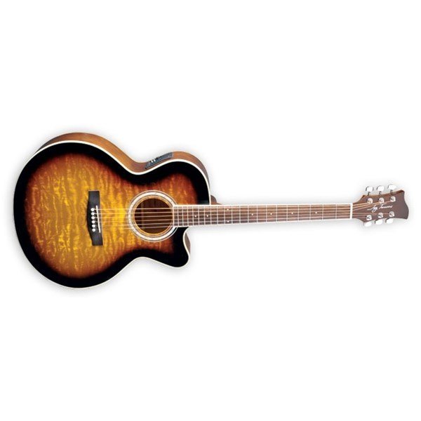 Jay Turser JTA 424QCET TSB Elektro Akustik Gitar