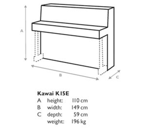 Kawai K15WH Akustik Piyano 110cm