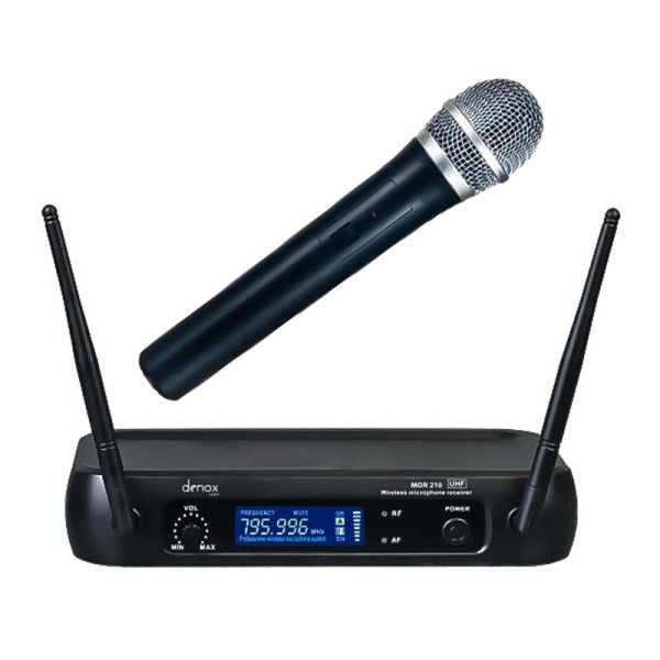 Denox MDR-210 EL Tipi Uhf Band Telsiz Mikrofon Seti