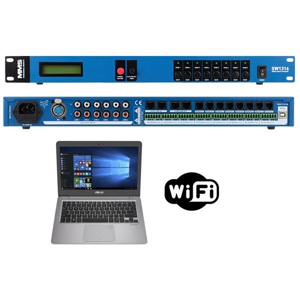 Enorm SW1316PRO Wifi Özellikli 6 Giriş Dengeli 8 Çıkış Matrixleme Unitesi