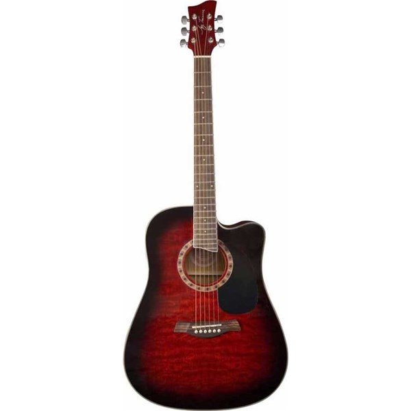Jay Turser JTA 454 QCET RSB Elektro Akustik Gitar