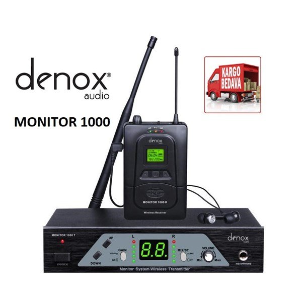 Denox MONITOR 1000 16 Kanallı İn-Ear UHF Telsiz Monitör