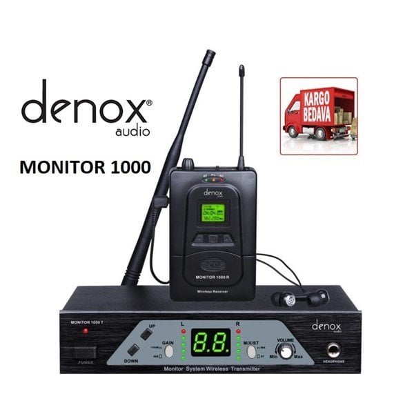 Denox MONITOR 1000 16 Kanallı İn-Ear UHF Telsiz Monitör