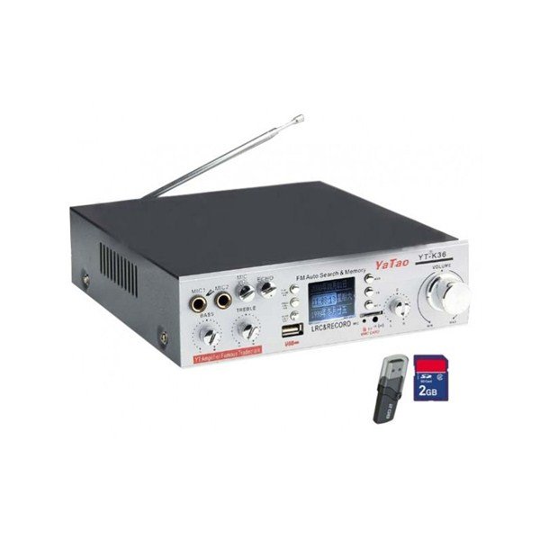 Notel NOT K 36 Stereo 2x25W Mini Amfi FM Radio/USB/SD