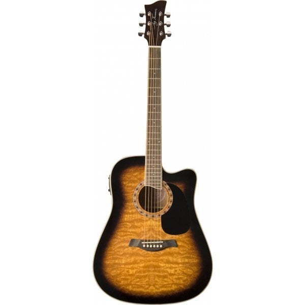 Jay Turser JTA 454 QCET TSB Elektro Akustik Gitar