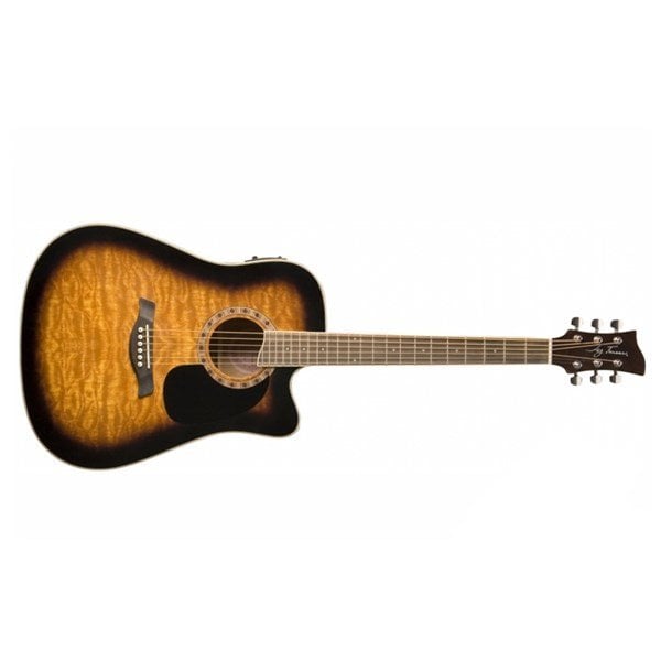Jay Turser JTA 454 QCET TSB Elektro Akustik Gitar