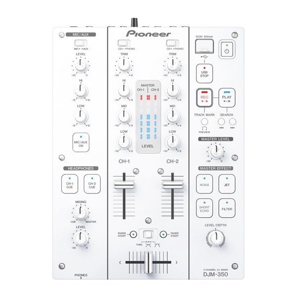 Pioneer Djm 350 W  İki Kanal  Efektli Dj Mikser