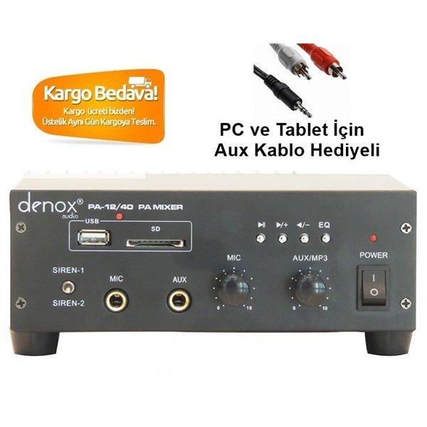 Denox PA-12/40 - 12V 40W Mikser Amfi