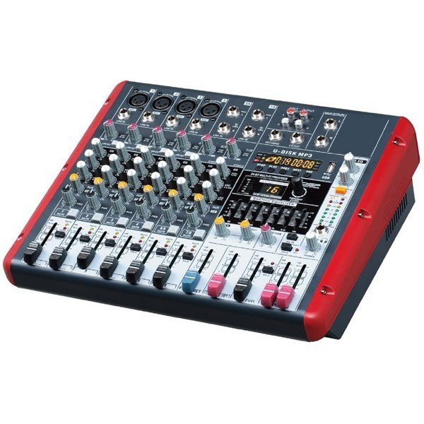Lentus LNT-808 - 8 Girişli, USB Mp3, Power Mikser 2x250W/4 ohm