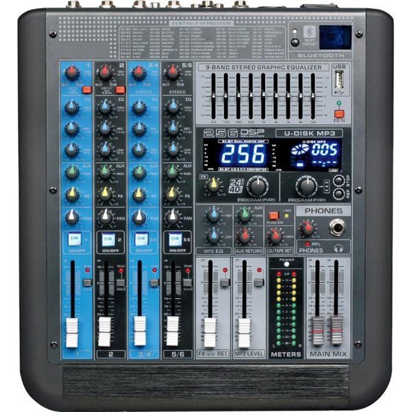 Lentus LNT-6 USB - 6 Girişli, Bluetooth, Usb Mp3 Deck Mikser