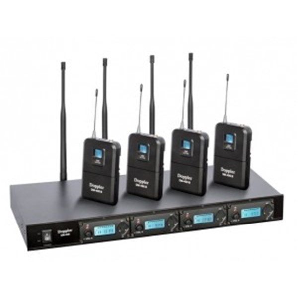 Doppler DM 400B Çift Anten Dört Yaka Telsiz Mikrofon
