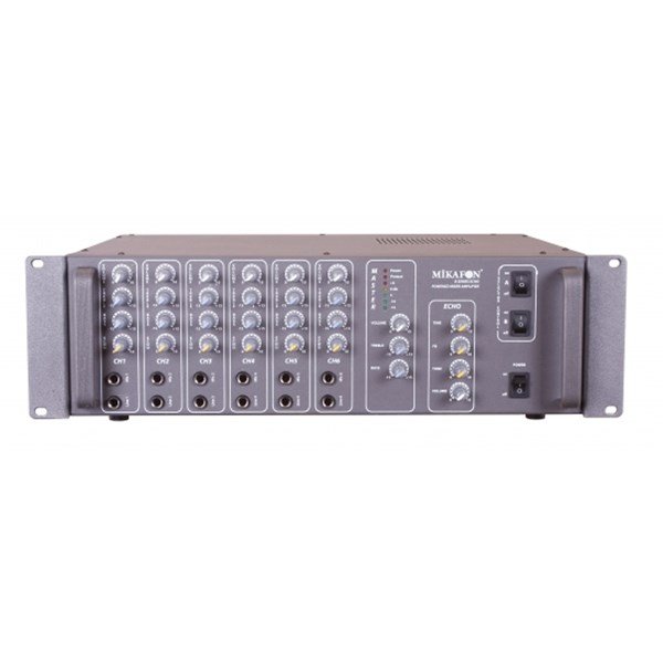 Mikafon B6630 - 300W/100V/4 ohm 6 Kanal Power Mikser