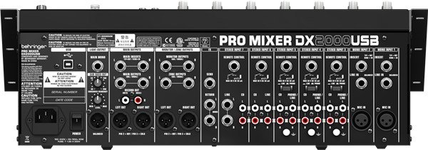 Behringer Pro Mixer DX2000USB 7 Kanal Dj Mikser
