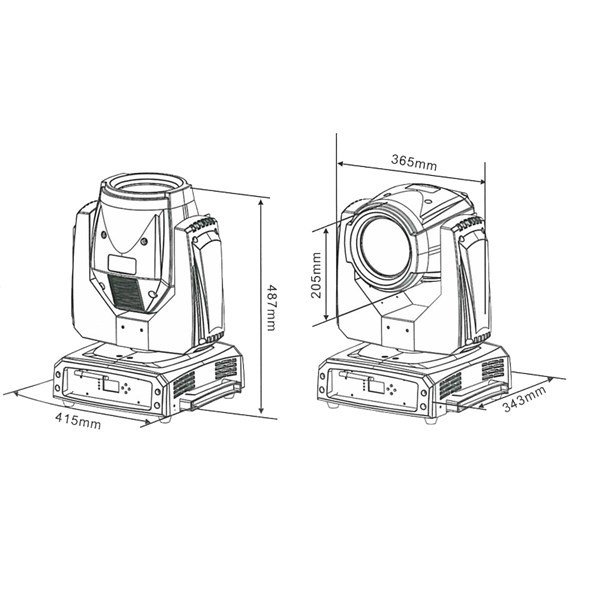 Acme Saber 5R XP-5R Beam , Philips MSD Platinum 5R Moving Head Beam Spot