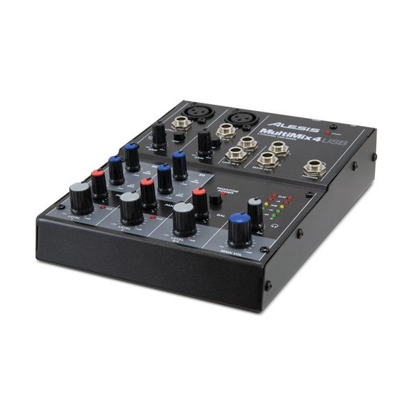 Alesis MultiMix 4USB 2 Mono 1 Stereo Kanal Deck Mikser